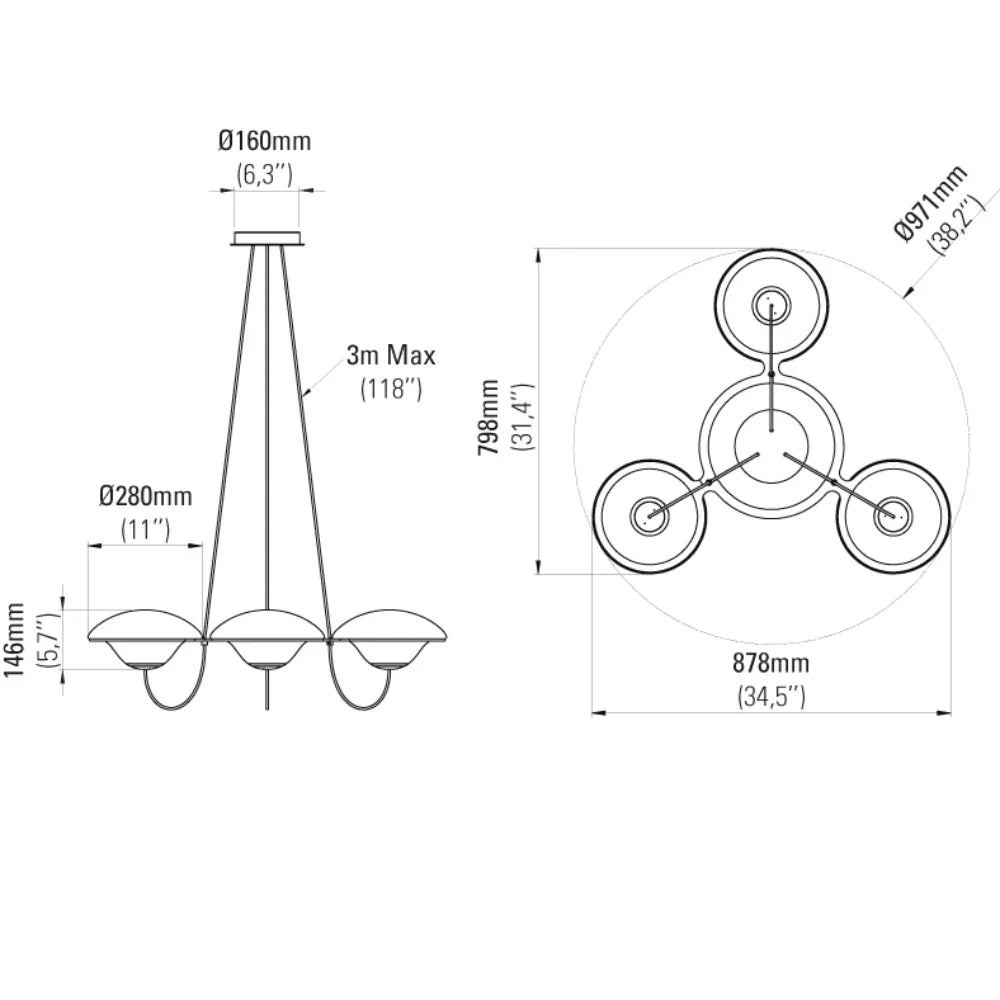 In The Air 3 Pendant Light