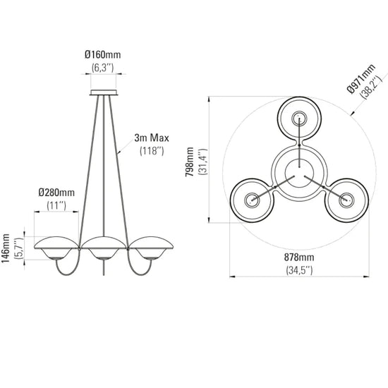 In The Air 3 Pendant Light