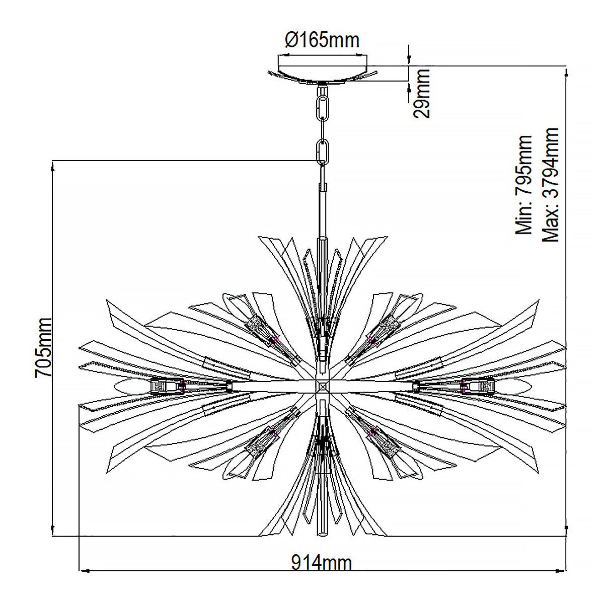 Vidaa Wide Pendant Light