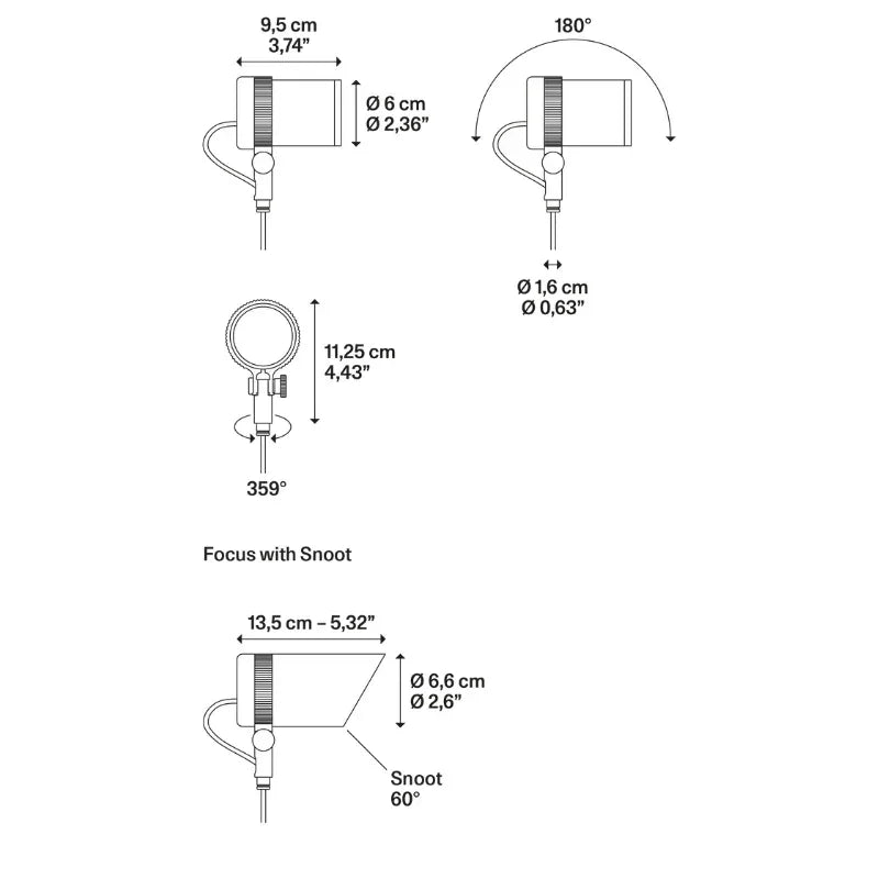 Focus 60 240V Outdoor Spotlight