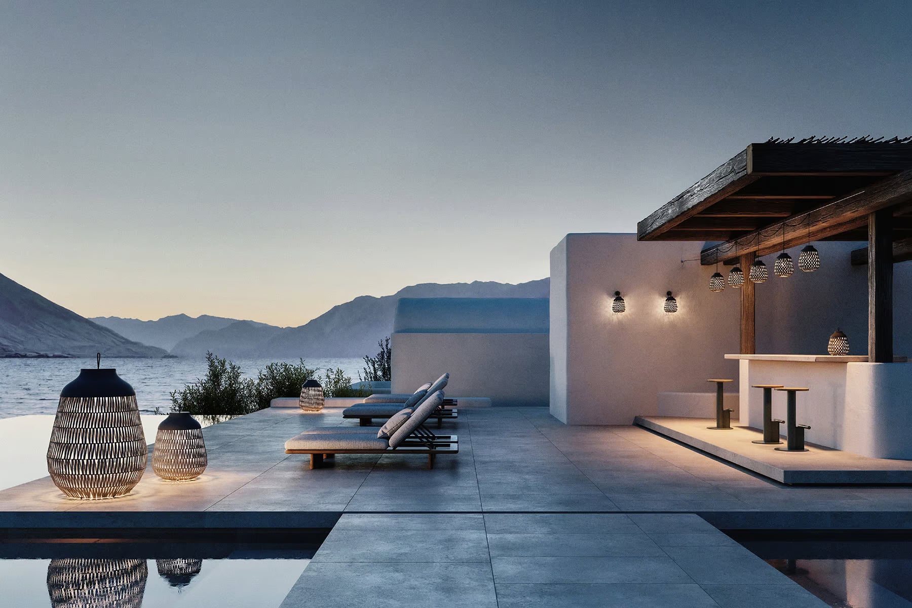 Stitch Large Outdoor Floor Lamp
