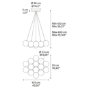 Lodes Random Cloud 14 23Ø Pendant Light | All Square Lighting