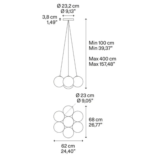 Random Cloud 7 23Ø Pendant Light