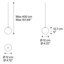 Lodes Random Solo 12 Pendant Light | All Square Lighting