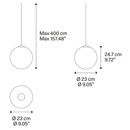Lodes Random Solo 23 Pendant Light | All Square Lighting