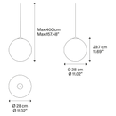 Lodes Random Solo 28 Pendant Light | All Square Lighting