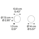 Lodes Volum 14 Wall Light | All Square Lighting