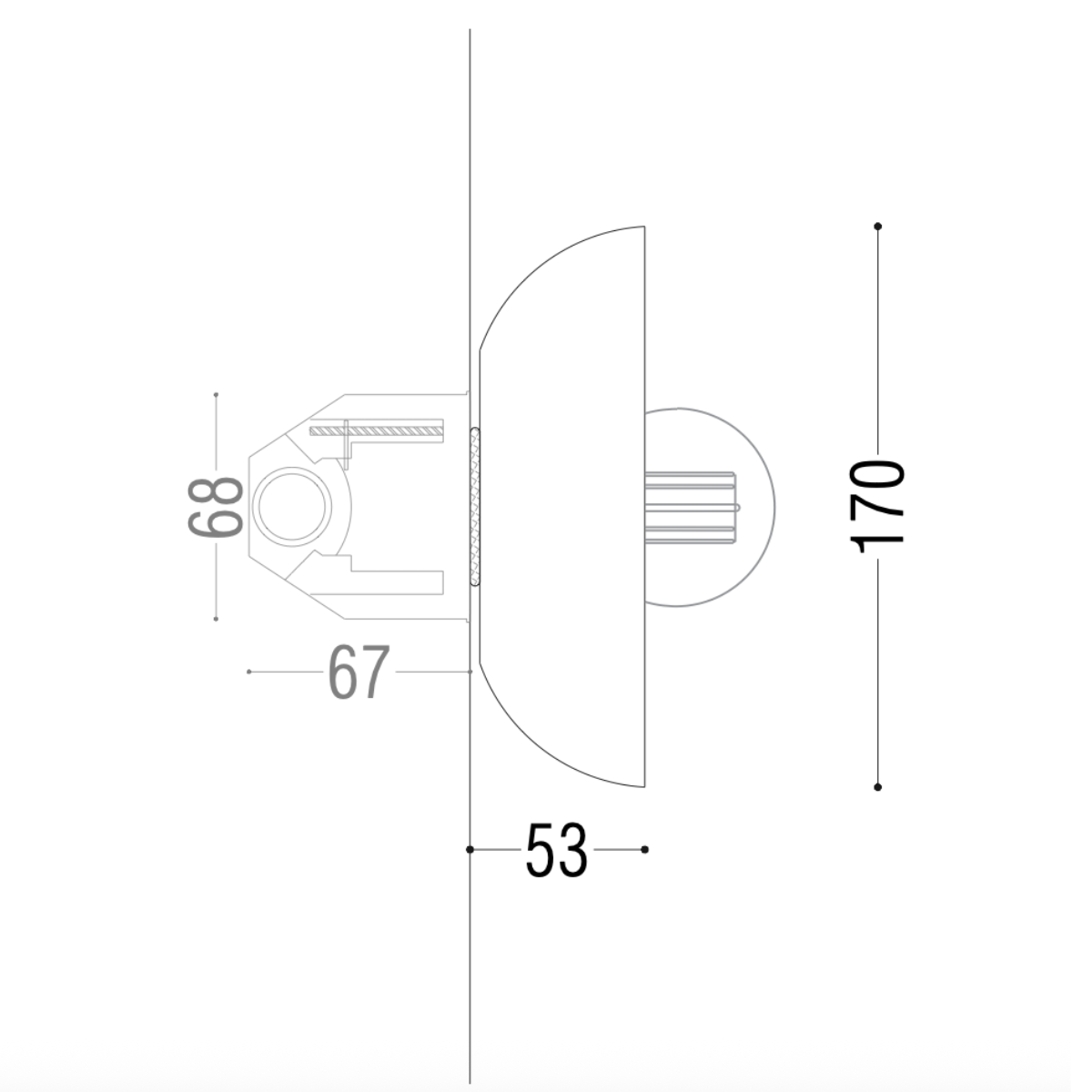 Ceramic Shell Medium Wall Light