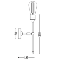 Pulo High Odette Torch Wall Light