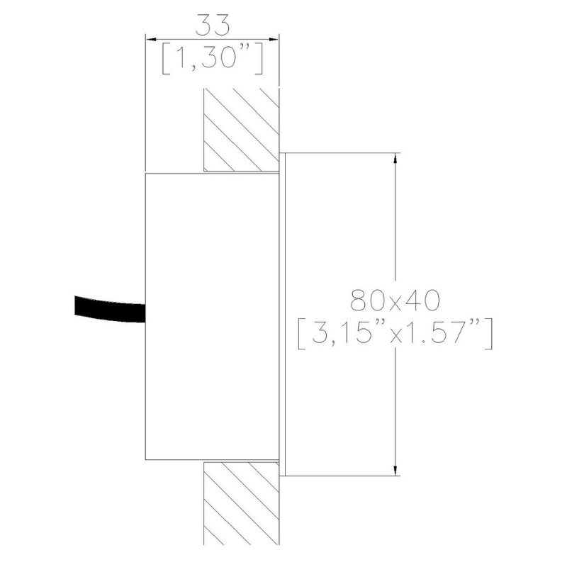 InWall Vertical Wall Light