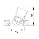 Lucent Lighting Micro40 Slot Accent Trim Downlight | All Square Lighting