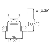 Lucent Lighting Micro40 Soft Trim Downlight | All Square Lighting