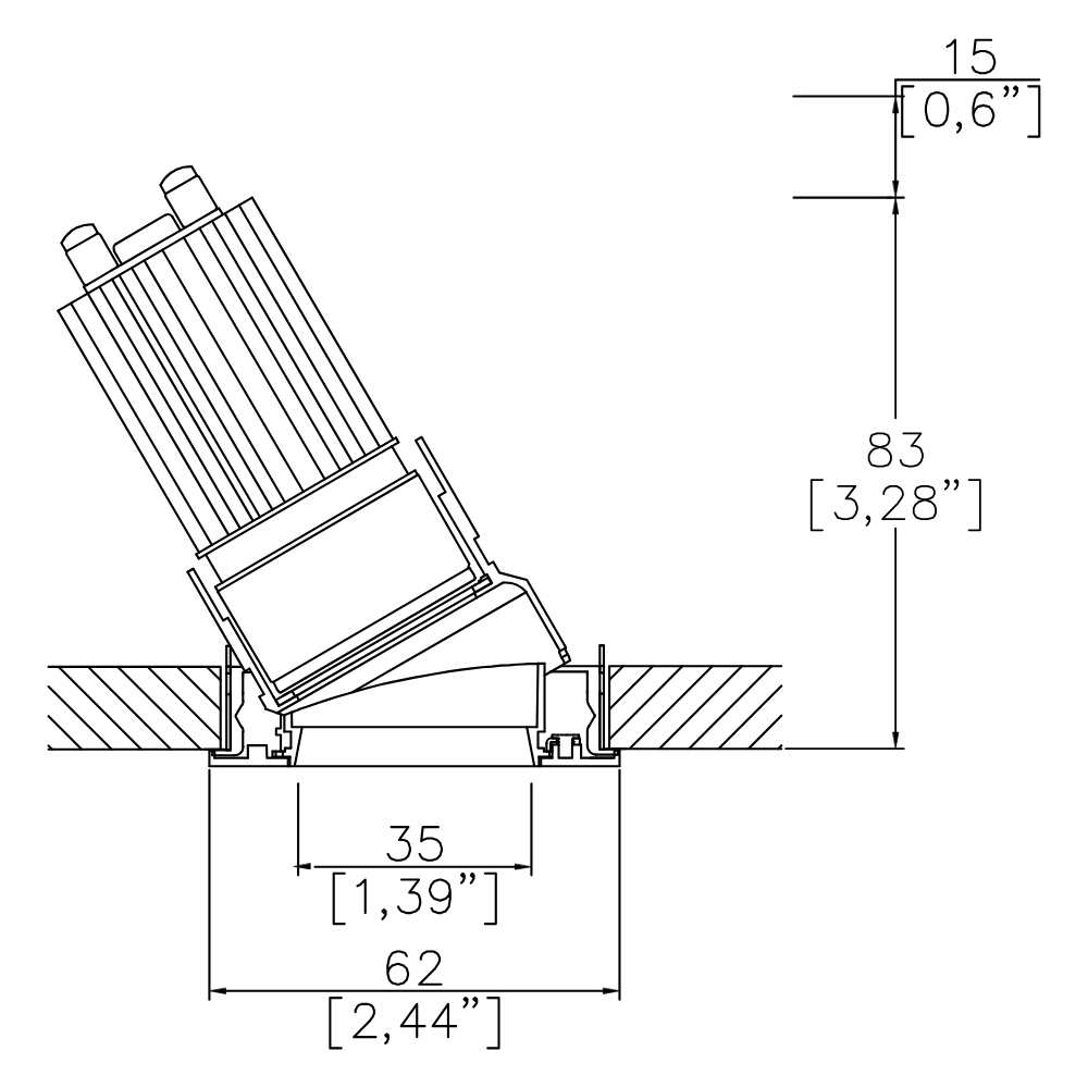 Mix60 HO Duo Accent Trim Downlight
