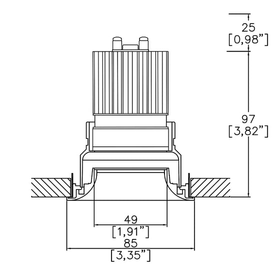 Mix85 Flare Fixed Trim Downlight