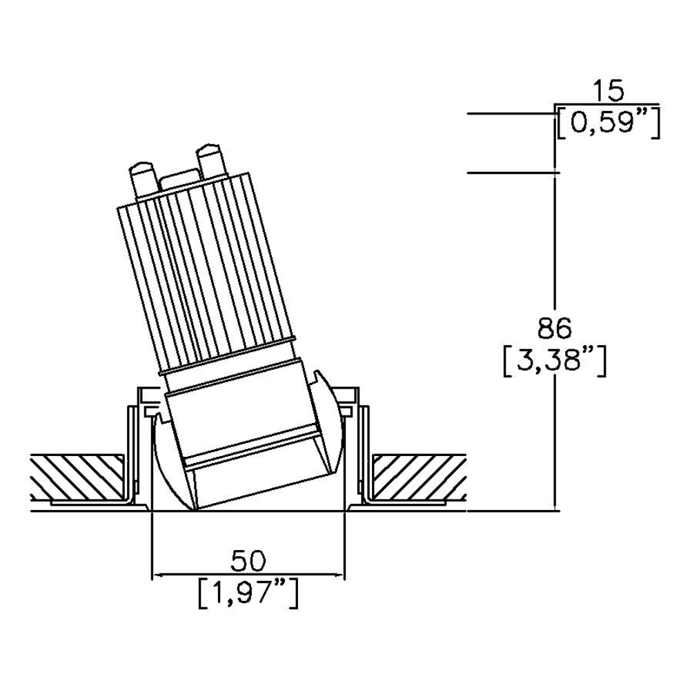 Oculus50 HE Accent Trimless Downlight