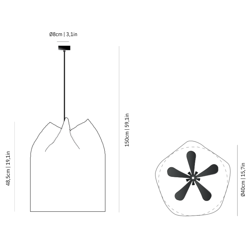 Agasallo AG404 EXT Pendant Light