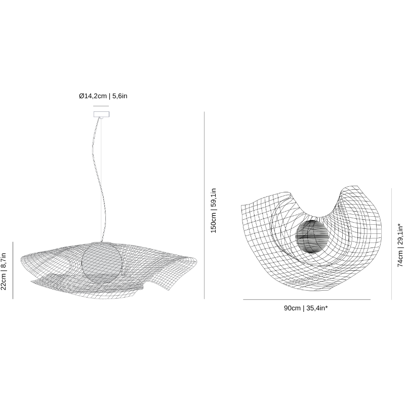 Mytilus Large Pendant Light