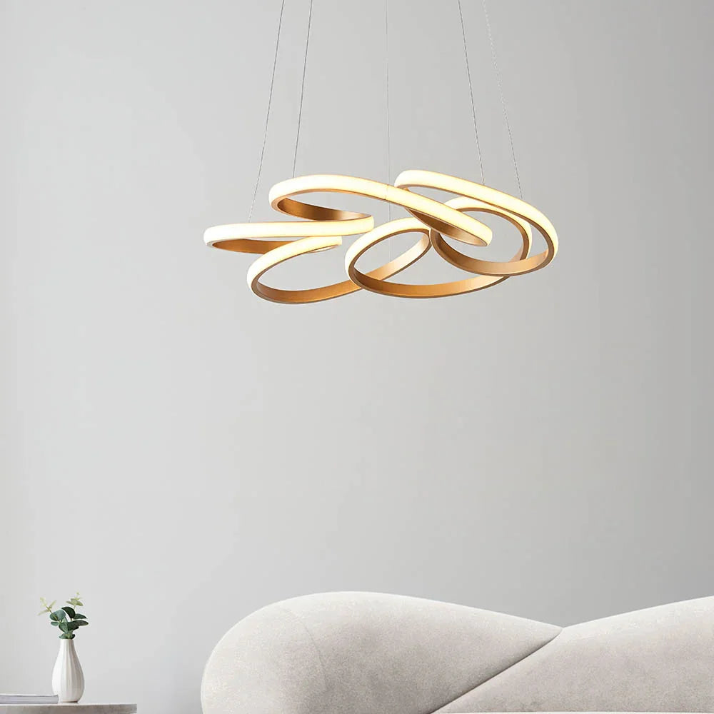 `Helix Radiance Spiral Pendant Light