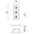 Arkoslight Black Foster 3 Downlight | All Square Lighting