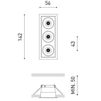 Arkoslight Black Foster 3 Downlight | All Square Lighting