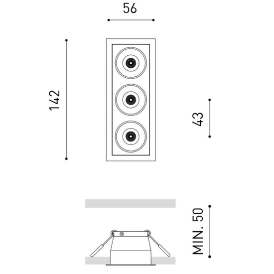Black Foster 3 Downlight