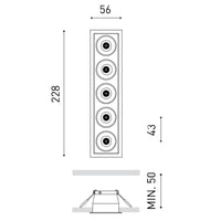 Arkoslight Black Foster 5 Downlight | All Square Lighting