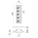 Arkoslight Black Foster 5 Tilt Downlight | All Square Lighting