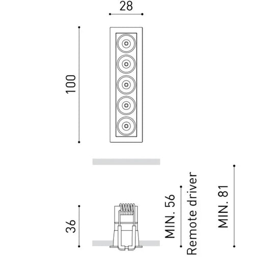 Black Foster Micro 5 Downlight