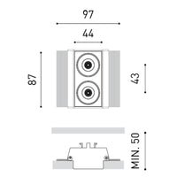 Arkoslight Black Foster Trimless 2 Downlight | All Square Lighting
