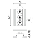 Arkoslight Black Foster Trimless 3 Downlight | All Square Lighting