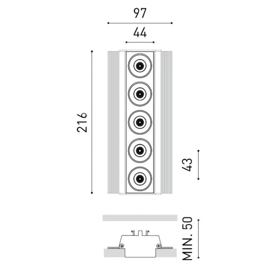 Black Foster Trimless 5 Downlight