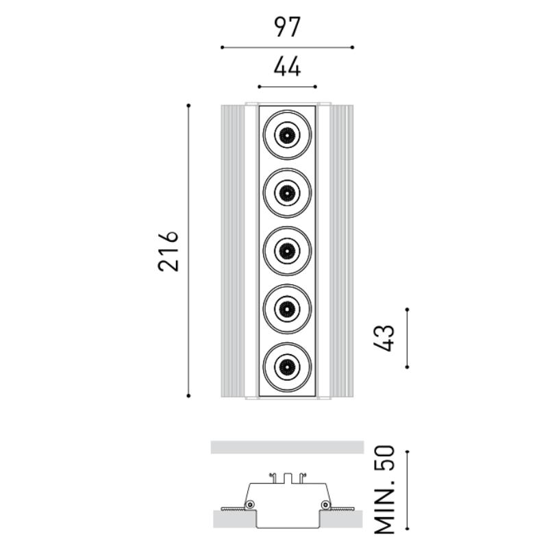 Black Foster Trimless 5 Downlight