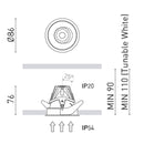 Arkoslight Buddy Tilt Downlight | All Square Lighting