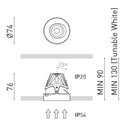 Arkoslight Buddy Tilt Trimless Downlight | All Square Lighting