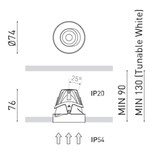 Buddy Tilt Trimless Downlight
