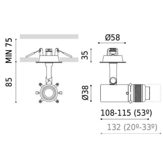 Coco Shaper Recessed Spotlight
