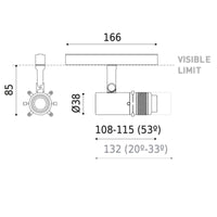 Arkoslight Coco Short Shaper 48V Track Spotlight | All Square Lighting