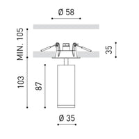 Arkoslight Fit 35 Recessed Spotlight | All Square Lighting