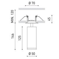 Arkoslight Fit 50 Recessed Spotlight | All Square Lighting