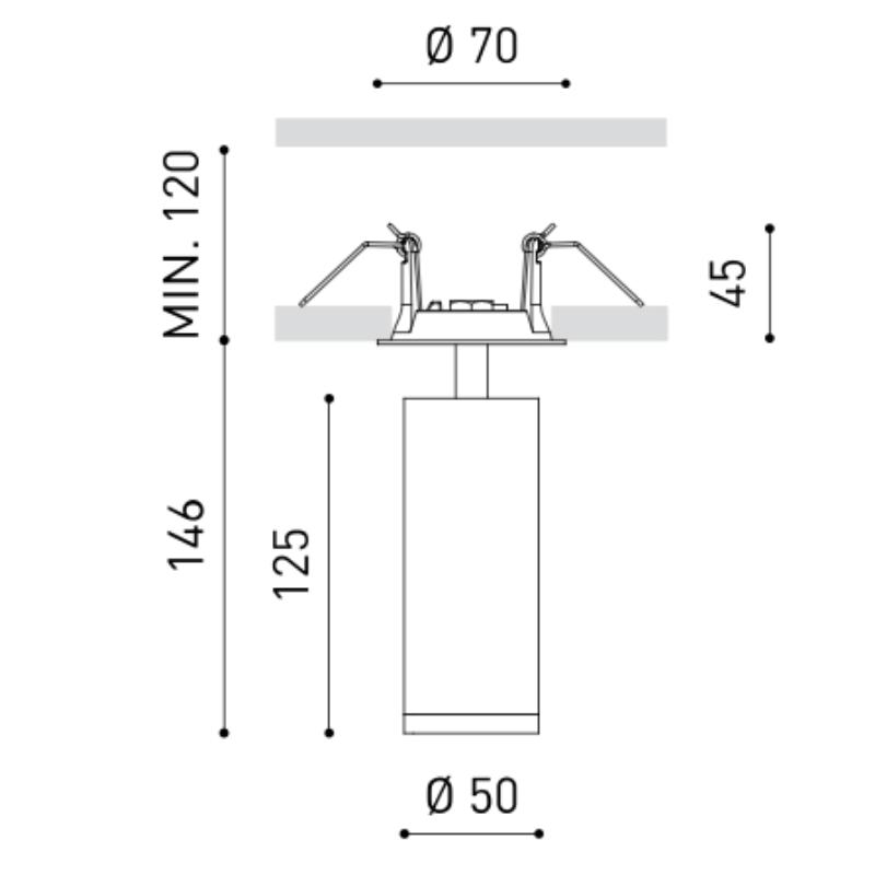 Arkoslight Fit 50 Recessed Spotlight | All Square Lighting