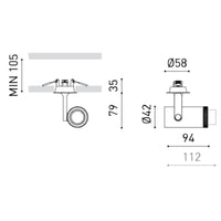 Arkoslight Plus Mini Recessed Spotlight | All Square Lighting