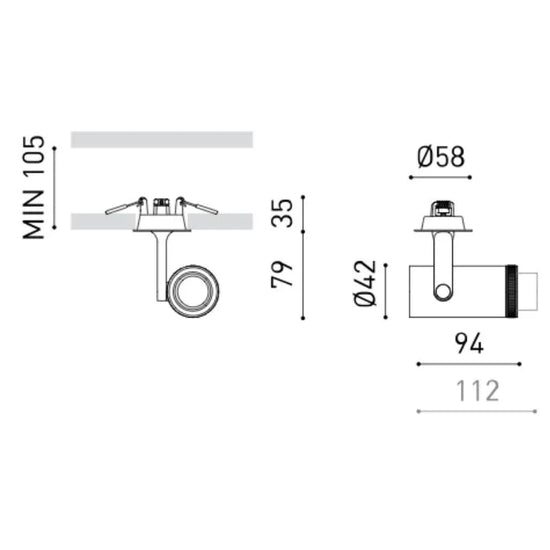 Plus Mini Recessed Spotlight