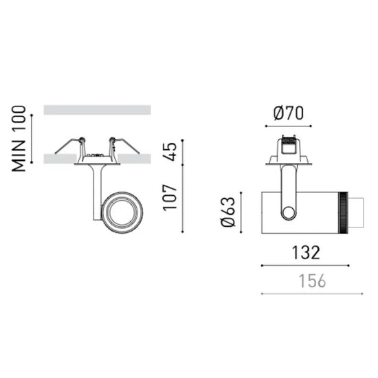 Plus Recessed Spotlight