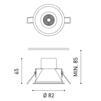 Arkoslight Shot Light M Downlight | All Square Lighting