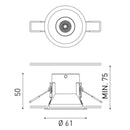 Arkoslight Shot Light S Downlight | All Square Lighting