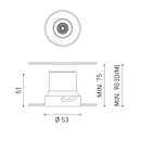Arkoslight Shot Light S Trimless Downlight | All Square Lighting