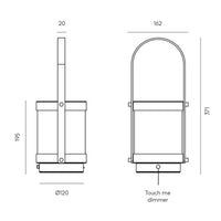 Aromas Del Campo Bally Portable Table Lamp | All Square Lighting