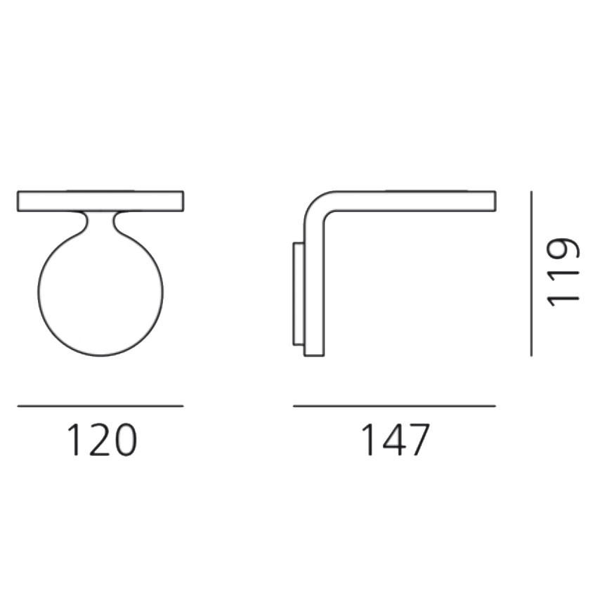 Artemide Rea 12 Wall Light | All Square Lighting