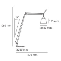 Artemide Tolomeo Basculante Reading Floor Lamp | All Square Lighting