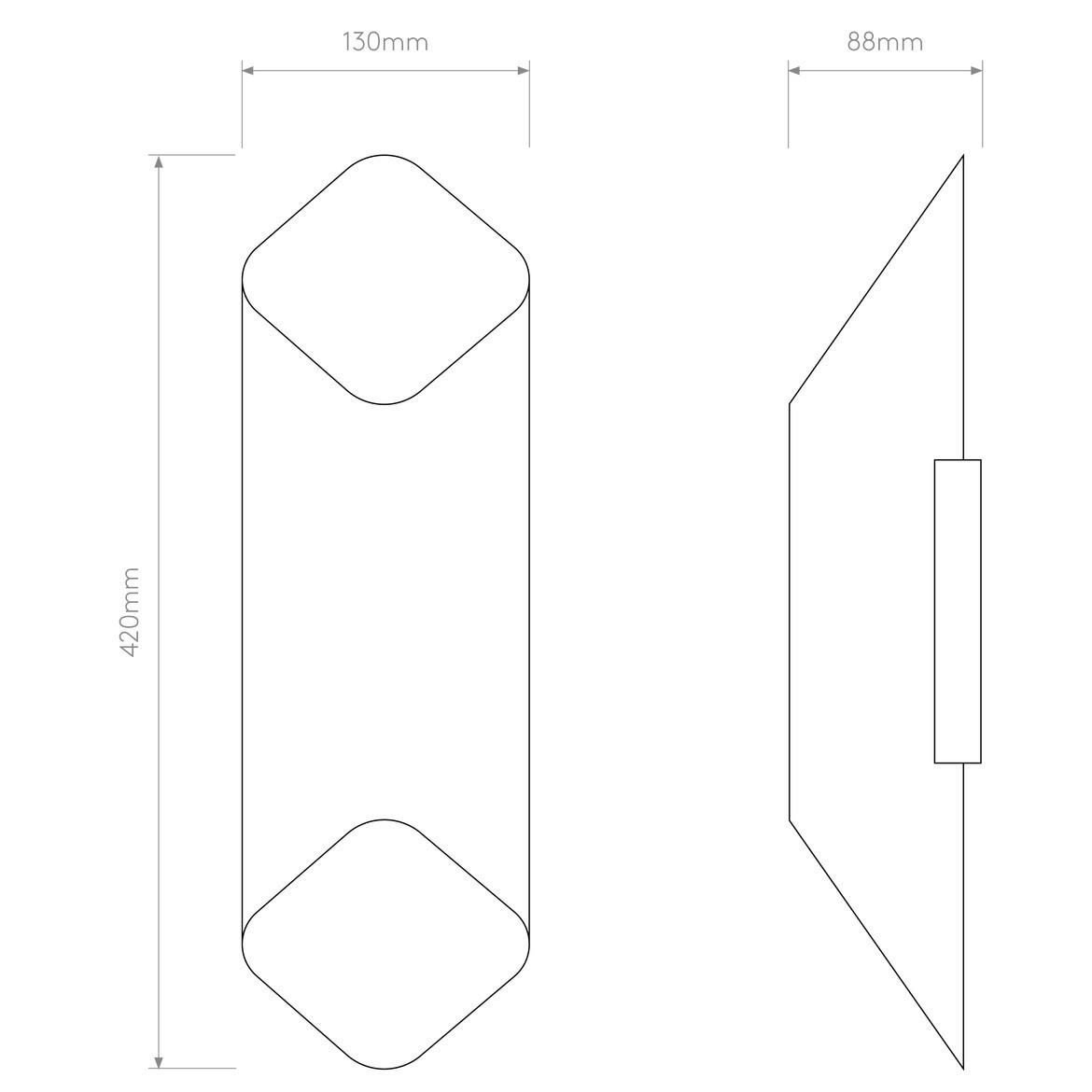 Astro Lighting Ako 600 Wall Light | All Square Lighting